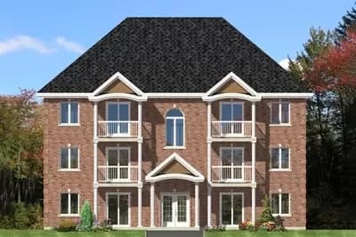 Six-Plex Multi-Family House Plan
