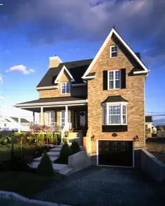 Farmhouse with 3-Sided Wraparound Porch