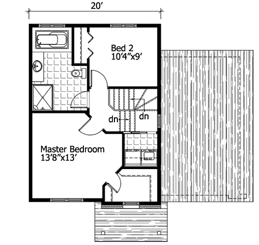 Plan 90172PD: Flexible Mini Modern - Floor Plan - 2nd Floor - Contemporary