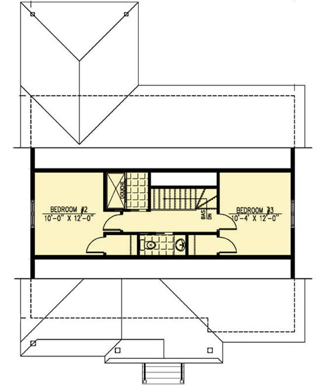 Plan 90174PD: Master Down 3 Bedroom Cottage - Floor Plan - 2nd Floor - Cottage, Country, Vacation