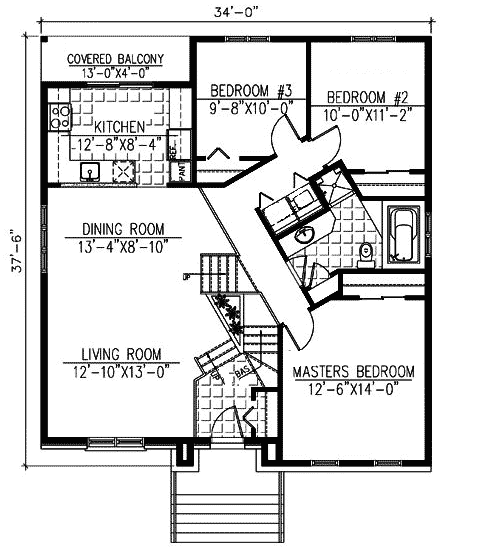 Plan 90191PD: Split Level with In-Law Apartment - Floor Plan - Main Level