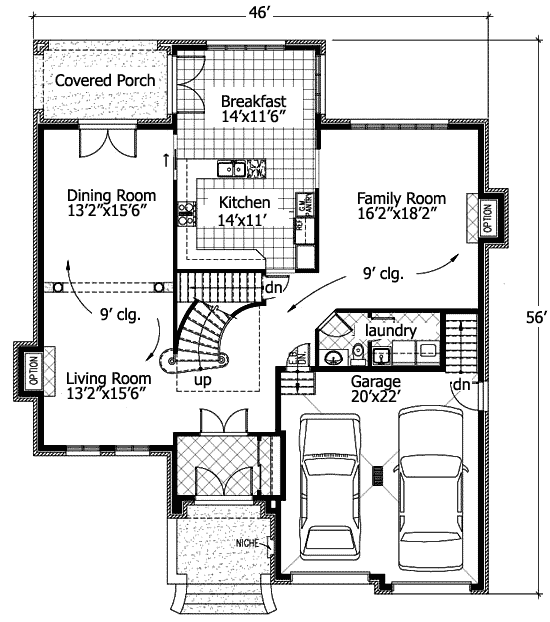 Plan 90226PD: Grand and Elegant - Floor Plan - Main Level - European, French Country