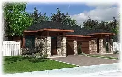 Contemporary Multi-Family Home Plan