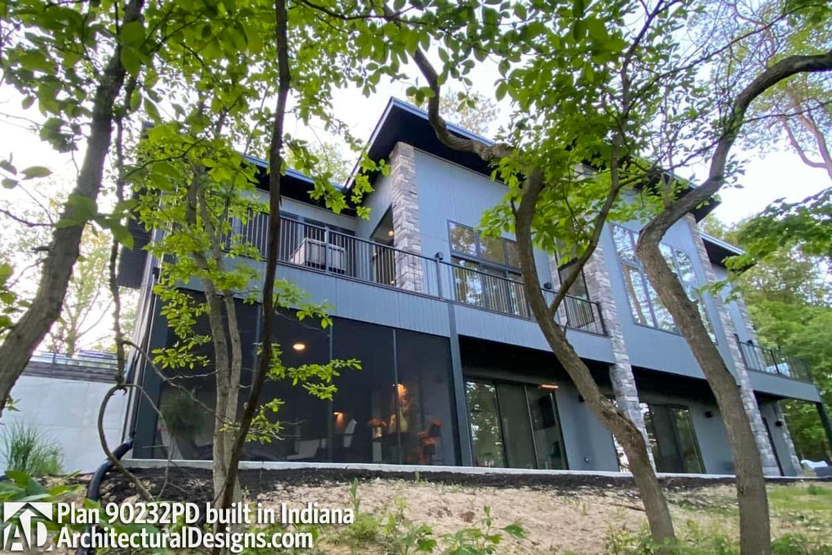 build gallery item - Modern House Plan 90232PD Comes to Life in Indiana