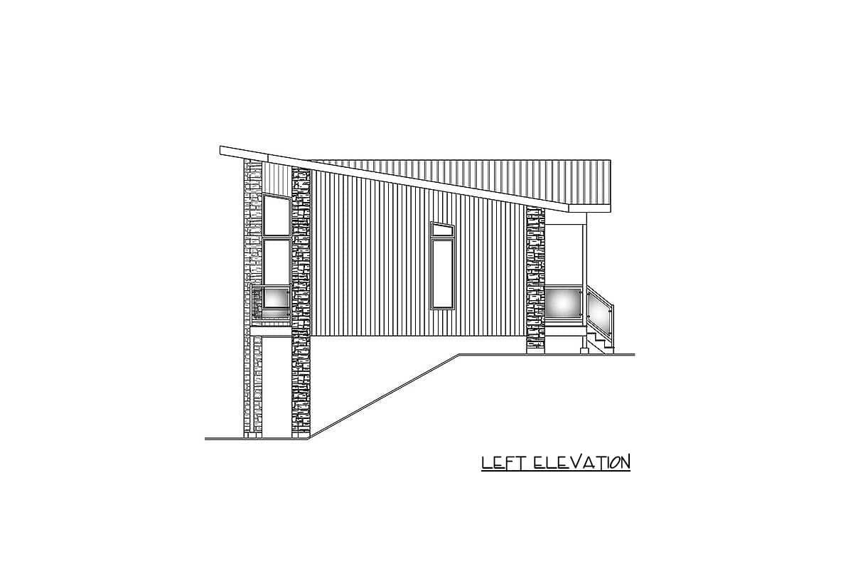 Plan 90232PD: 3-Bed Contemporary House Plan with Walkout Basement & Drive-Under Car Port - Image #12 - Contemporary, Mid Century Modern, Modern
