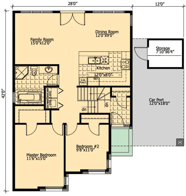 Plan 90234PD: Modern, Contemporary Home Plan - Floor Plan - Main Level - Contemporary