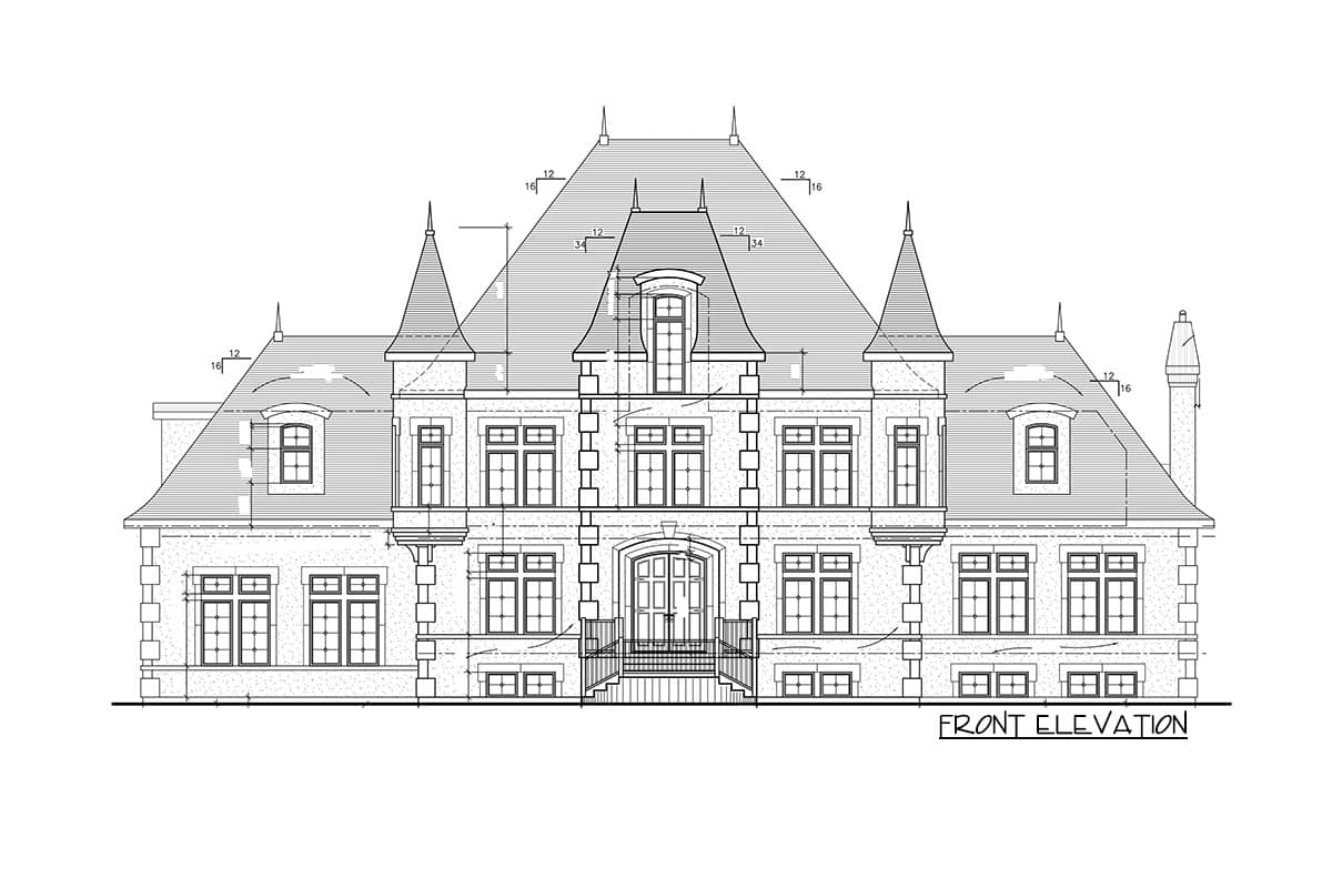 Plan 9025PD: 4 Bed French Chateau House Plan - Image #7 - European, French Country