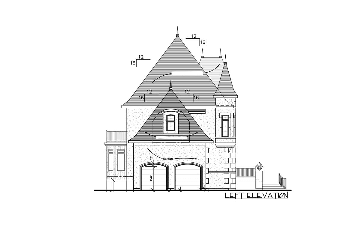 Plan 9025PD: 4 Bed French Chateau House Plan - Image #8 - European, French Country