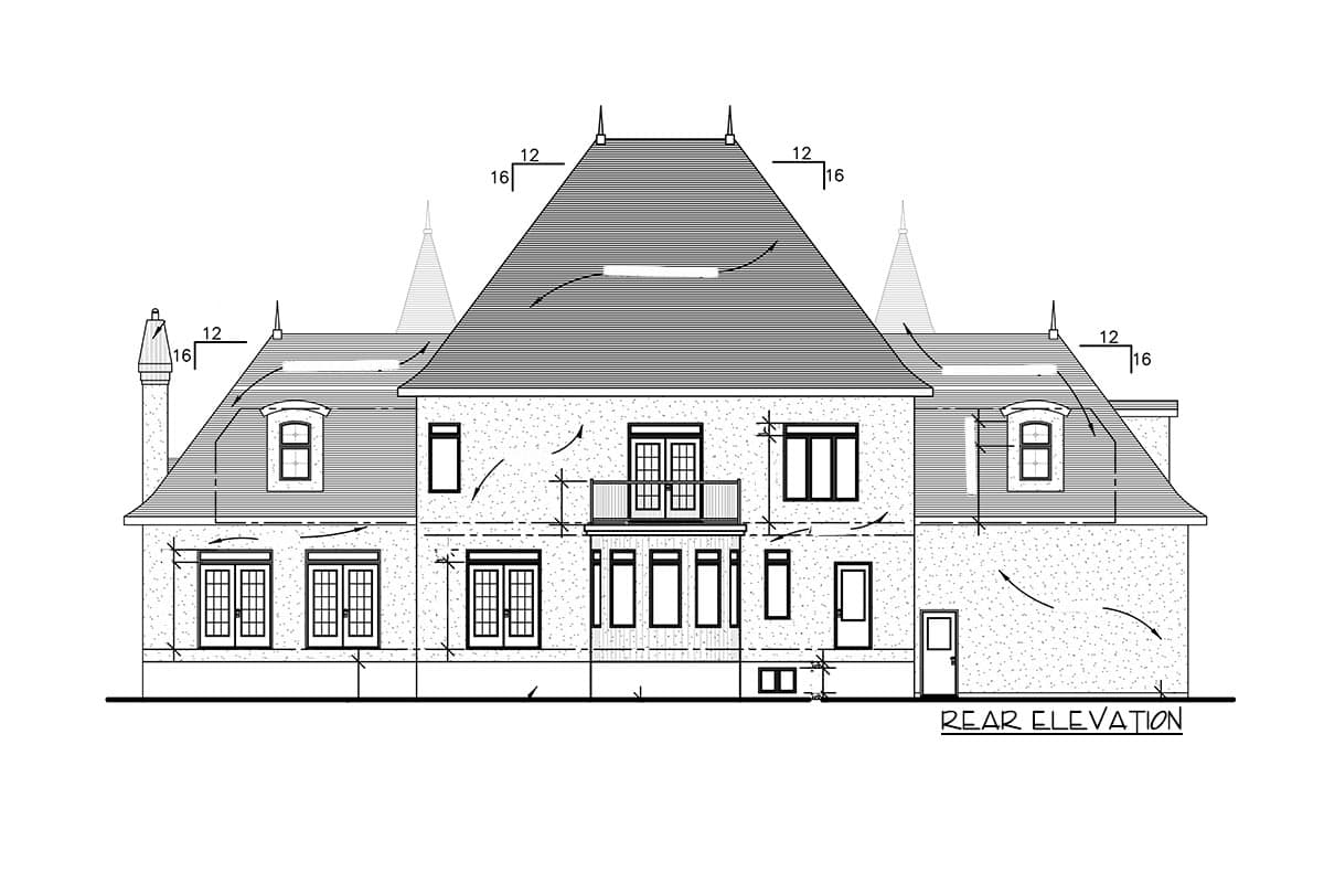 Plan 9025PD: 4 Bed French Chateau House Plan - Image #9 - European, French Country