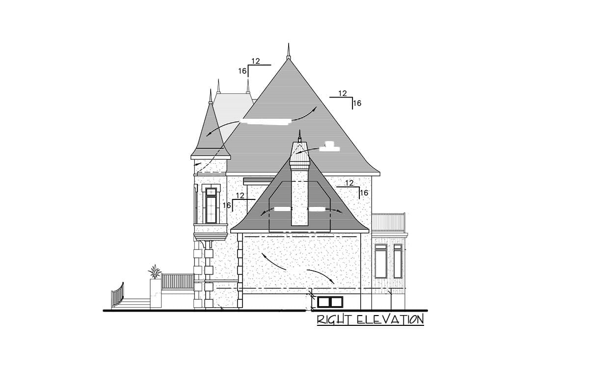 Plan 9025PD: 4 Bed French Chateau House Plan - Image #10 - European, French Country