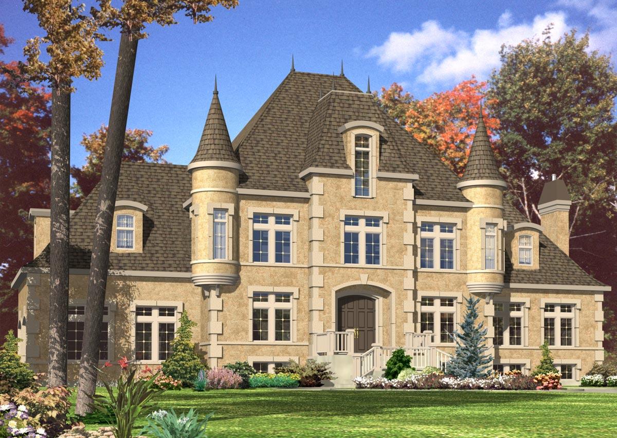 Plan 9025PD: 4 Bed French Chateau House Plan - Image #6 - European, French Country