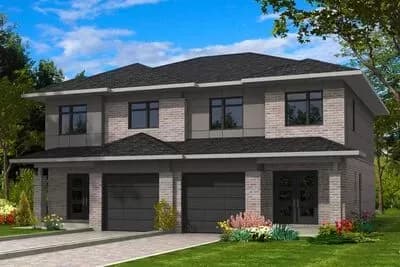 Asymmetrical Contemporary Duplex