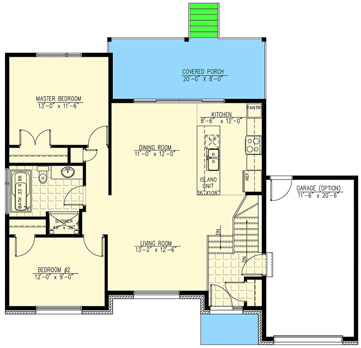 Plan 90255PD: Split-Level Contemporary - Floor Plan - Main Level - Contemporary