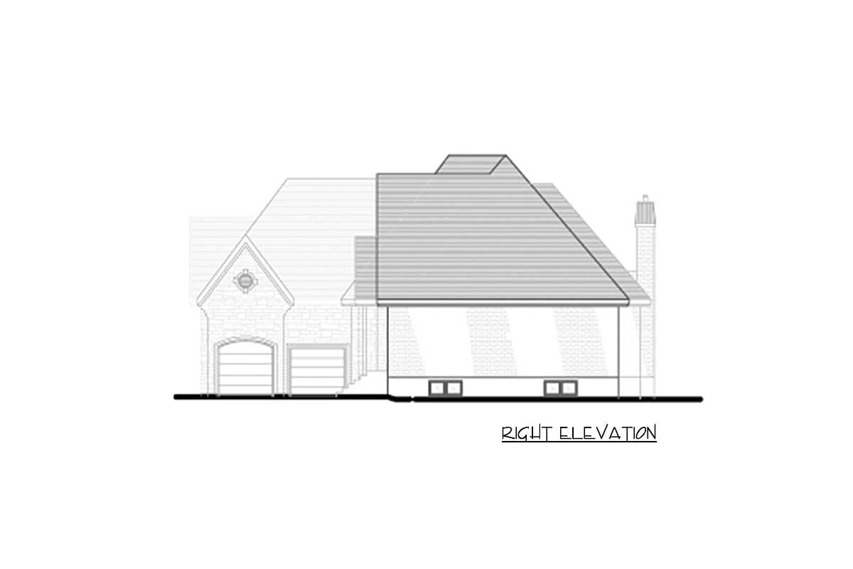 Plan 9026PD: One-level European House Plan with High Pitched Roof - Image #4 - European, Traditional