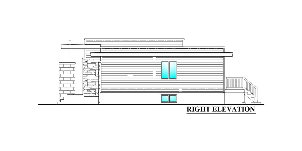 Plan 90262PD: Compact Modern House Plan - Image #4 - Contemporary, Mid Century Modern, Modern