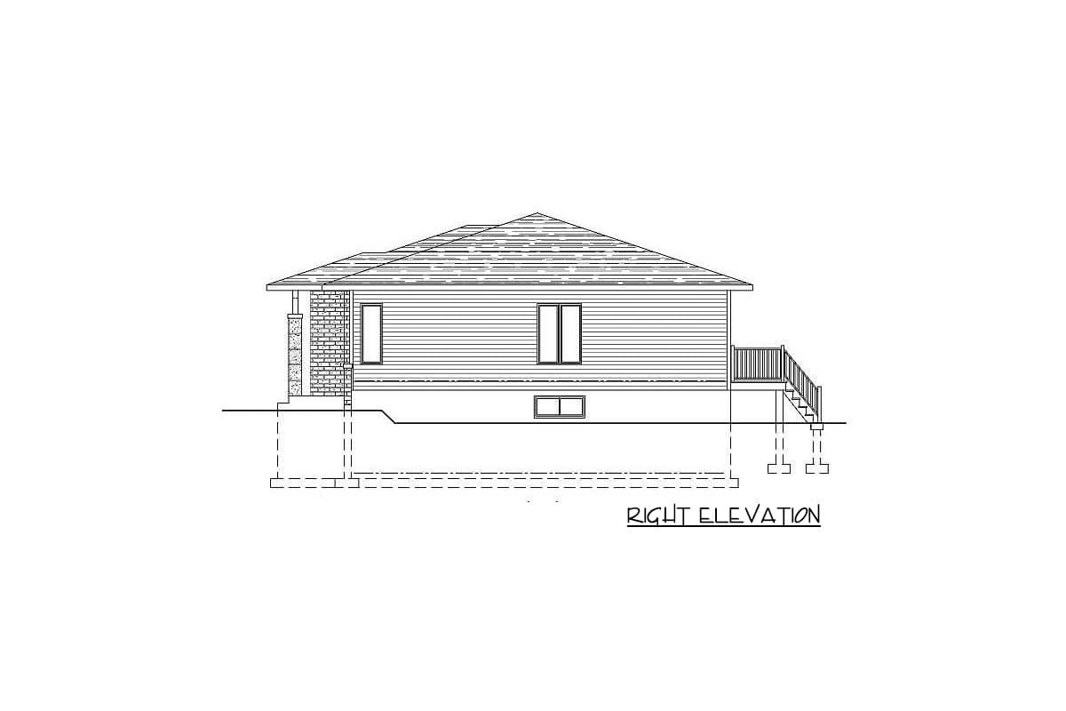 Plan 90268PD: Contemporary Two Bedroom House Plan - Image #4 - Contemporary
