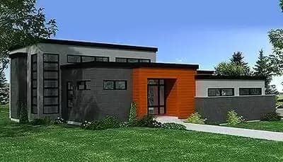 Contemporary House Plan with Finished Lower Level