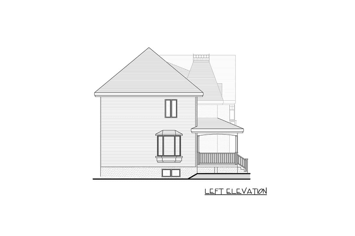 Plan 9044PD: Narrow Lot European House Plan - Image #4 - European, Traditional