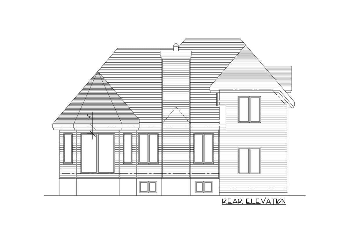 Plan 9066PD: House Plan with Optional Garage and Bedroom - Image #6 - European