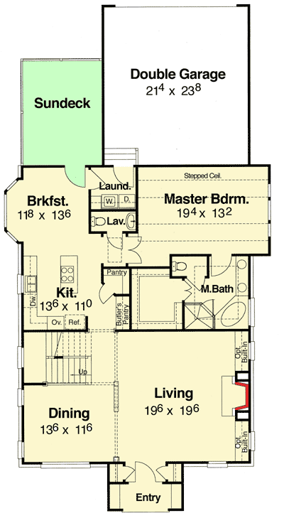 Plan 92010VS: Empty Nester Cottage House Plan - Floor Plan - Main Level - Cottage, Traditional