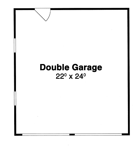 Plan 92048VS: Simple Two Car Garage - Floor Plan - Main Level