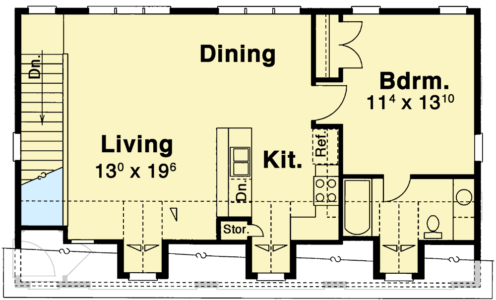 Plan 92076VS: Carriage House with Triple Garage - Floor Plan - 2nd Floor - Carriage, Country, Craftsman, New American