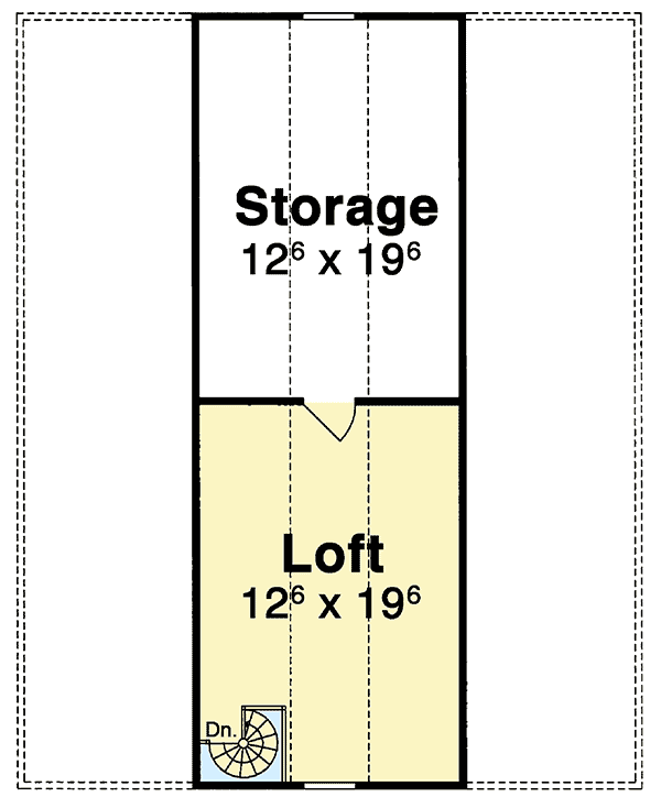 Plan 92077VS: 3-Level Garage Apartment with Ground Level Workshop - 1628 Sq Ft - Floor Plan - 3rd Floor - Carriage, Southern, Traditional