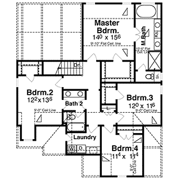 Plan 92090VS: Craftsman Cottage with Options - 2449 Sq Ft - Floor Plan - 2nd Floor - Bungalow, Cottage, Craftsman, Northwest