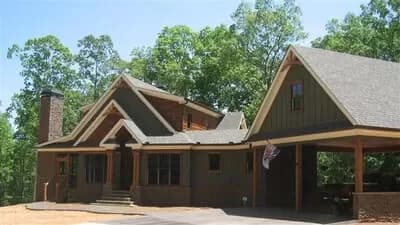 Rustic Mountain Cottage with Angled Carport - 2407 Sq Ft