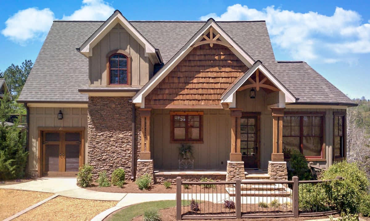 Plan 92305MX: Mountain Home with Vaulted Ceilings - 1613 Sq Ft - Image #4 - Cottage, Country, Craftsman, Mountain, Rustic, Vacation