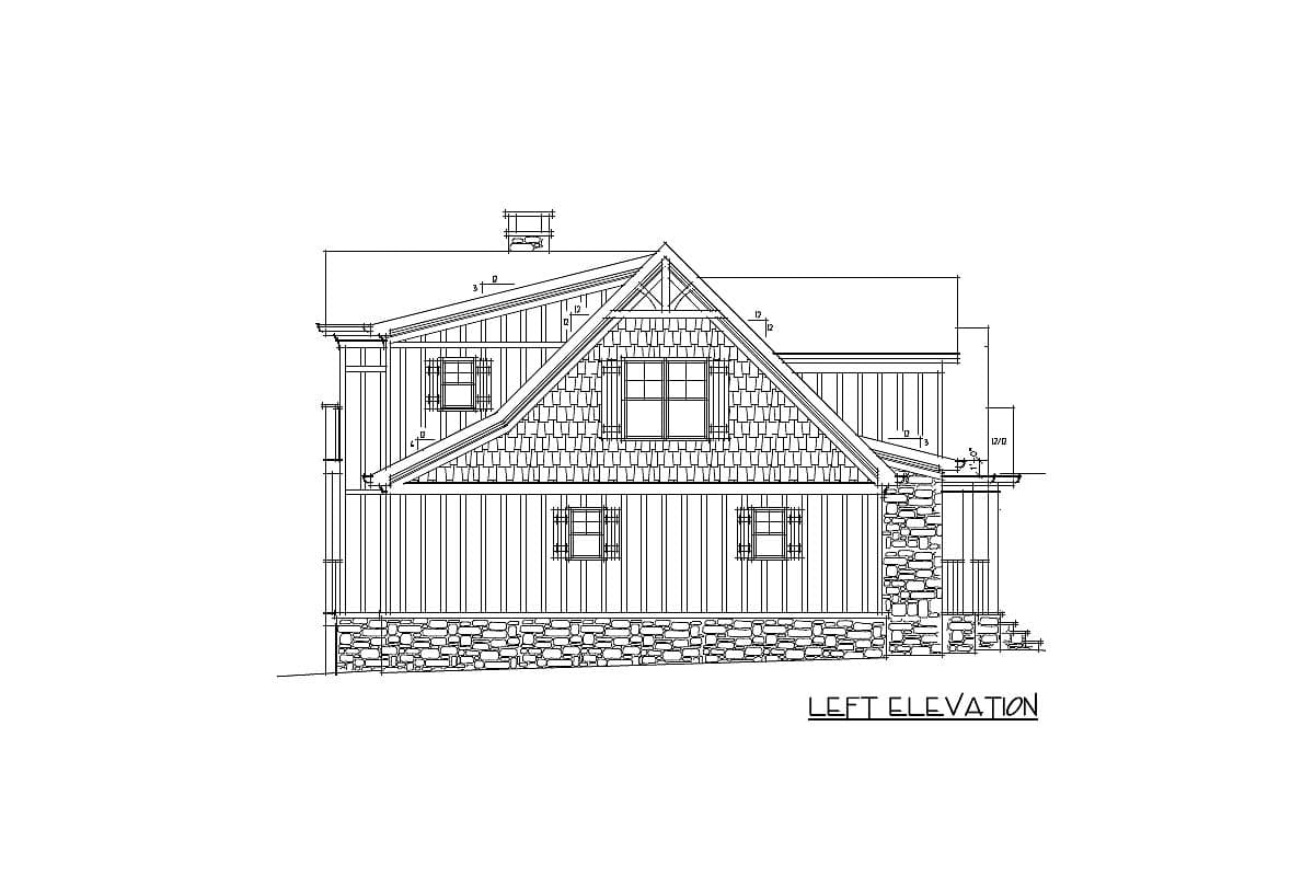 Plan 92305MX: Mountain Home with Vaulted Ceilings - 1613 Sq Ft - Image #41 - Cottage, Country, Craftsman, Mountain, Rustic, Vacation