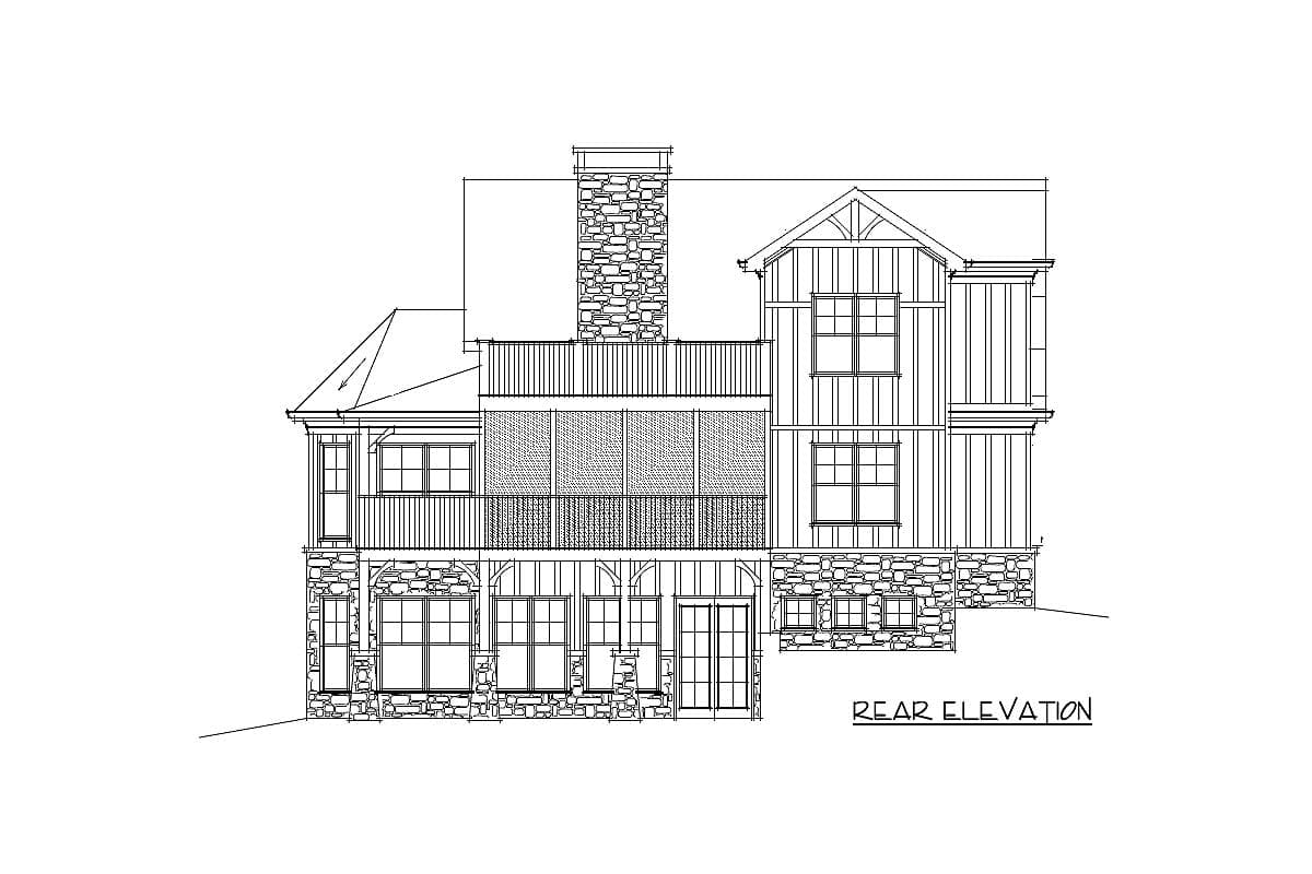 Plan 92305MX: Mountain Home with Vaulted Ceilings - 1613 Sq Ft - Image #42 - Cottage, Country, Craftsman, Mountain, Rustic, Vacation