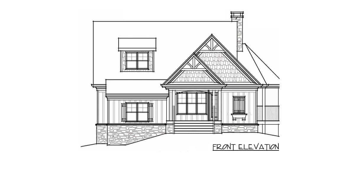 Plan 92306MX: Mountain (or Lake) House Plan with Two Flex Rooms - 1719 Sq Ft - Image #5 - Cottage, Country, Craftsman, Mountain, Rustic