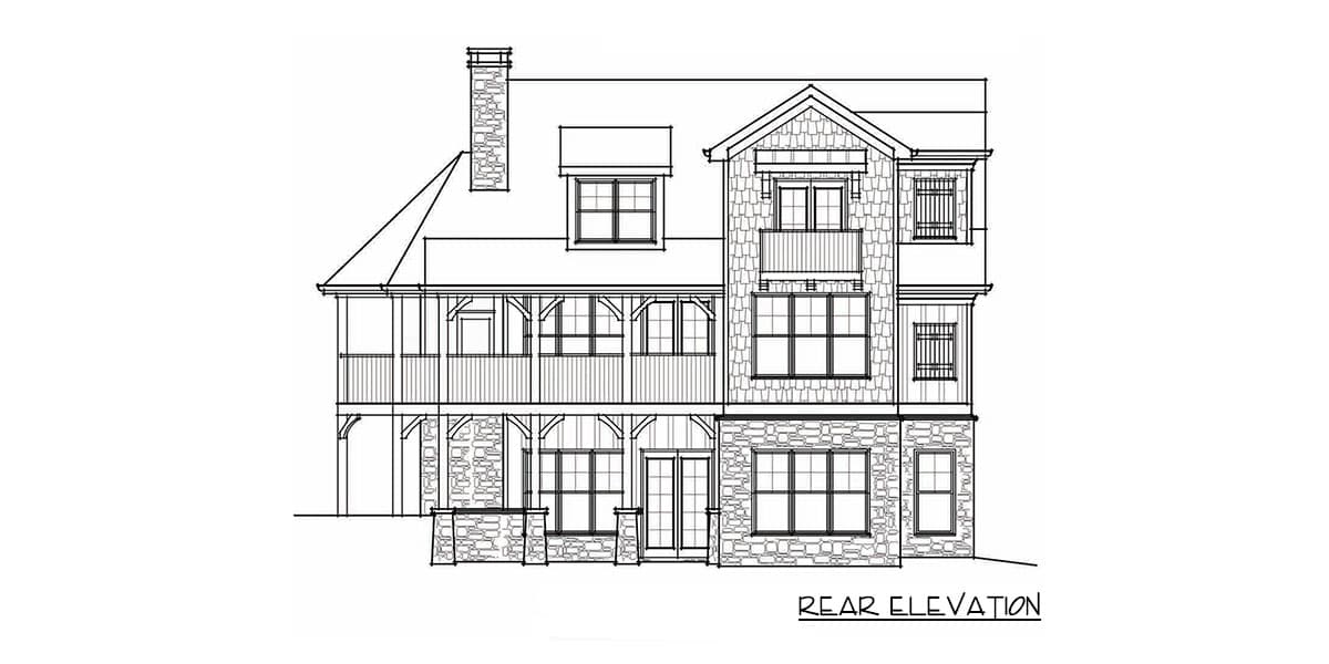 Plan 92306MX: Mountain (or Lake) House Plan with Two Flex Rooms - 1719 Sq Ft - Image #7 - Cottage, Country, Craftsman, Mountain, Rustic