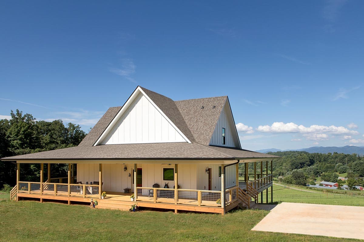 Plan 92309MX: Lake House Plan Retreat with Full Wraparound Porch - 2052 Sq Ft - Image #32 - Cottage, Country, Mountain, Rustic