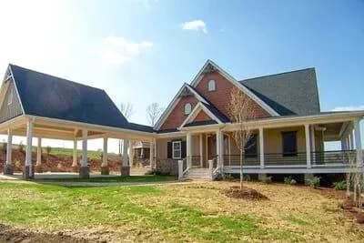 Lake House Plan Retreat with Full Wraparound Porch - 2052 Sq Ft