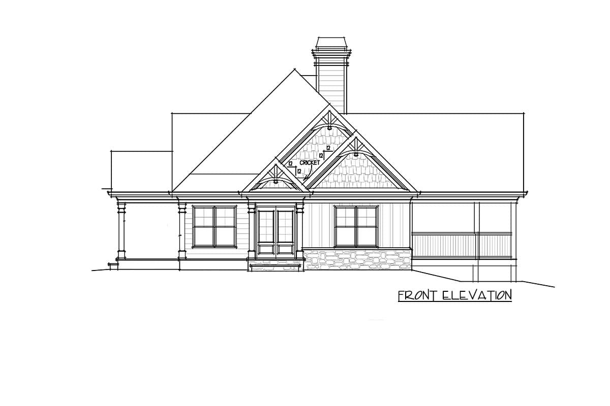 Plan 92310MX: Lake House Plan with Lower Level Boat Garage - 2120 Sq Ft - Image #14 - Cottage, Craftsman, Mountain, Rustic, Vacation