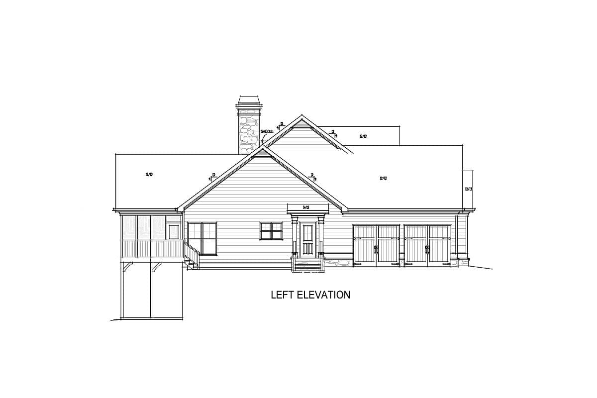 Plan 92314MX: One Story Craftsman-Style House Plan with Lower Level Expansion - 2333 Sq Ft - Image #6 - Craftsman, Traditional