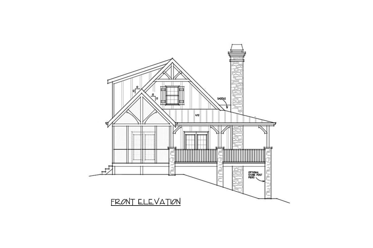 Plan 92319MX: Flexible Mountain Cottage - 1187 Sq Ft - Image #25 - Cabin, Cottage, Country, Craftsman, Mountain, Rustic