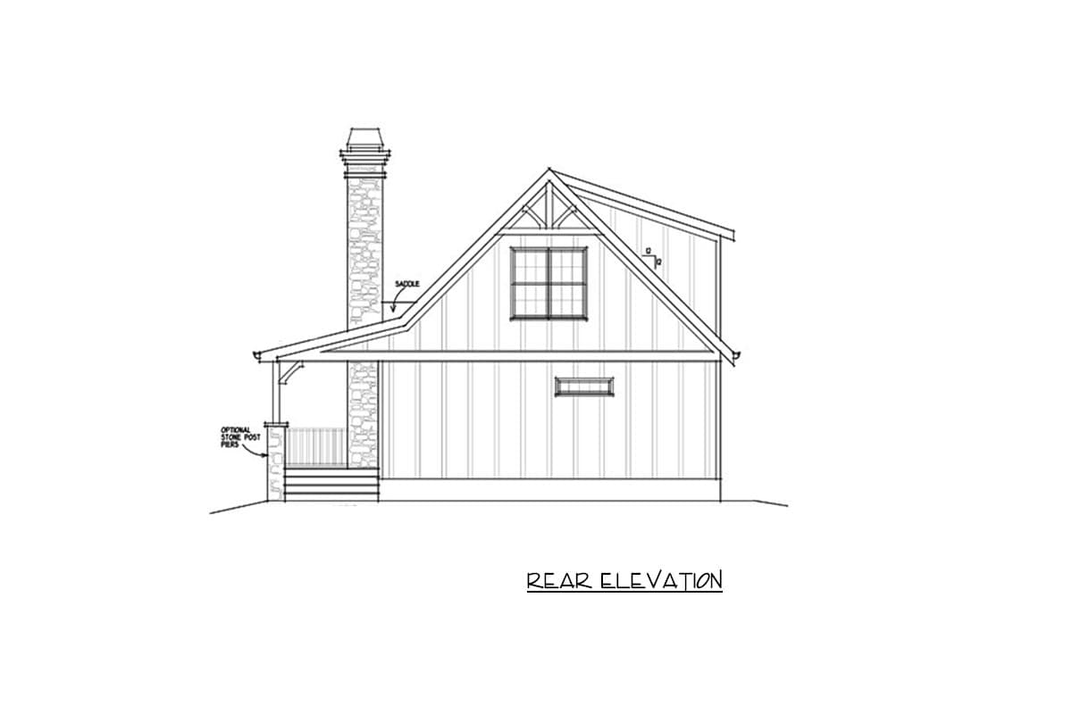 Plan 92319MX: Flexible Mountain Cottage - 1187 Sq Ft - Image #27 - Cabin, Cottage, Country, Craftsman, Mountain, Rustic