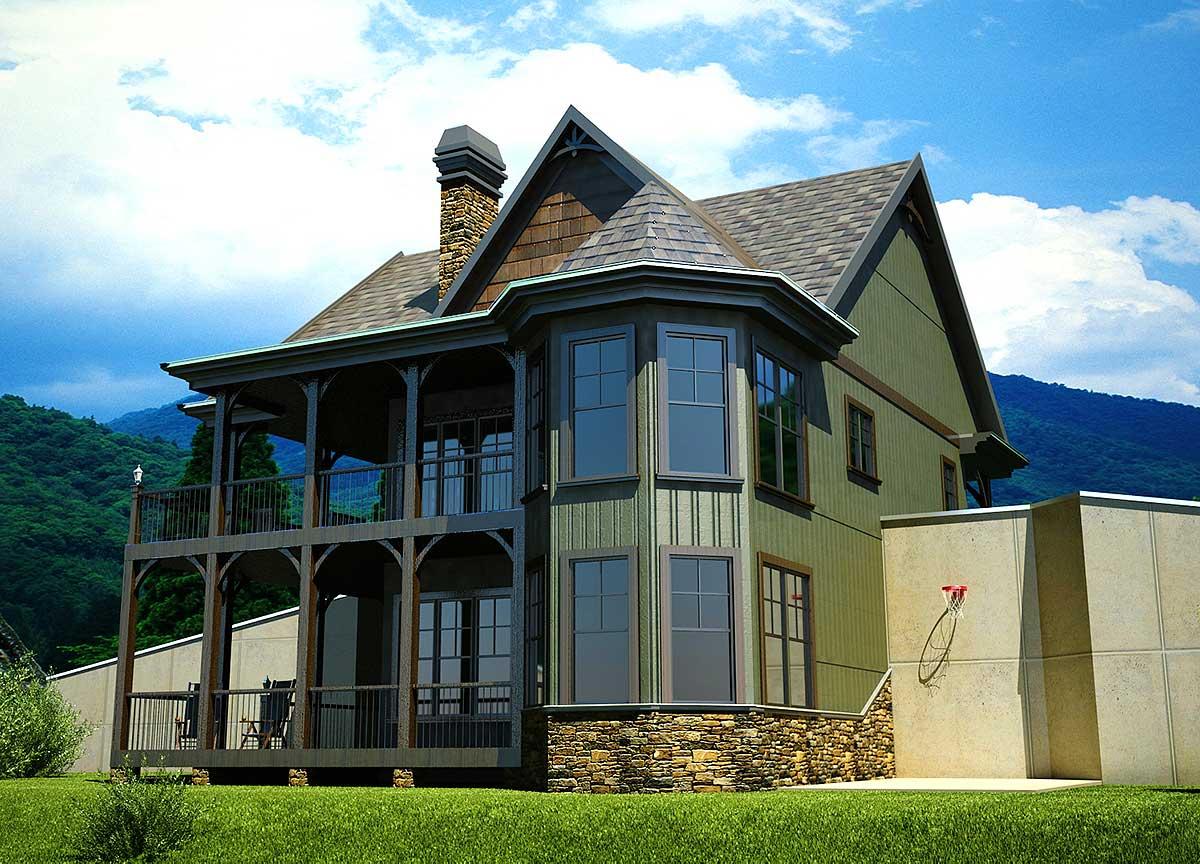 Plan 92322MX: Lake House Plan With 4 Bunks and 3 Bedrooms - 2347 Sq Ft - Image #11 - Cottage, Country, Mountain, Rustic