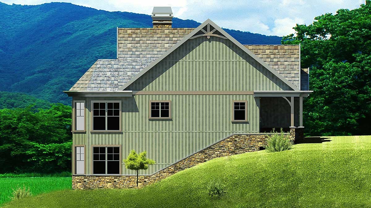 Plan 92322MX: Lake House Plan With 4 Bunks and 3 Bedrooms - 2347 Sq Ft - Image #12 - Cottage, Country, Mountain, Rustic