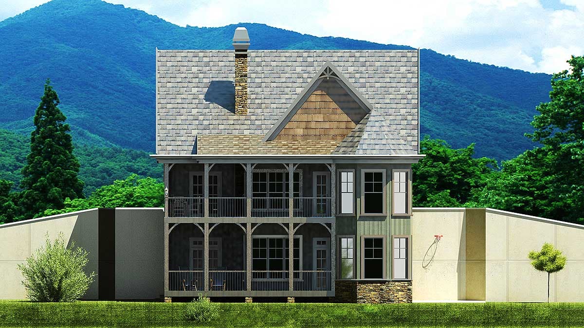 Plan 92322MX: Lake House Plan With 4 Bunks and 3 Bedrooms - 2347 Sq Ft - Image #13 - Cottage, Country, Mountain, Rustic
