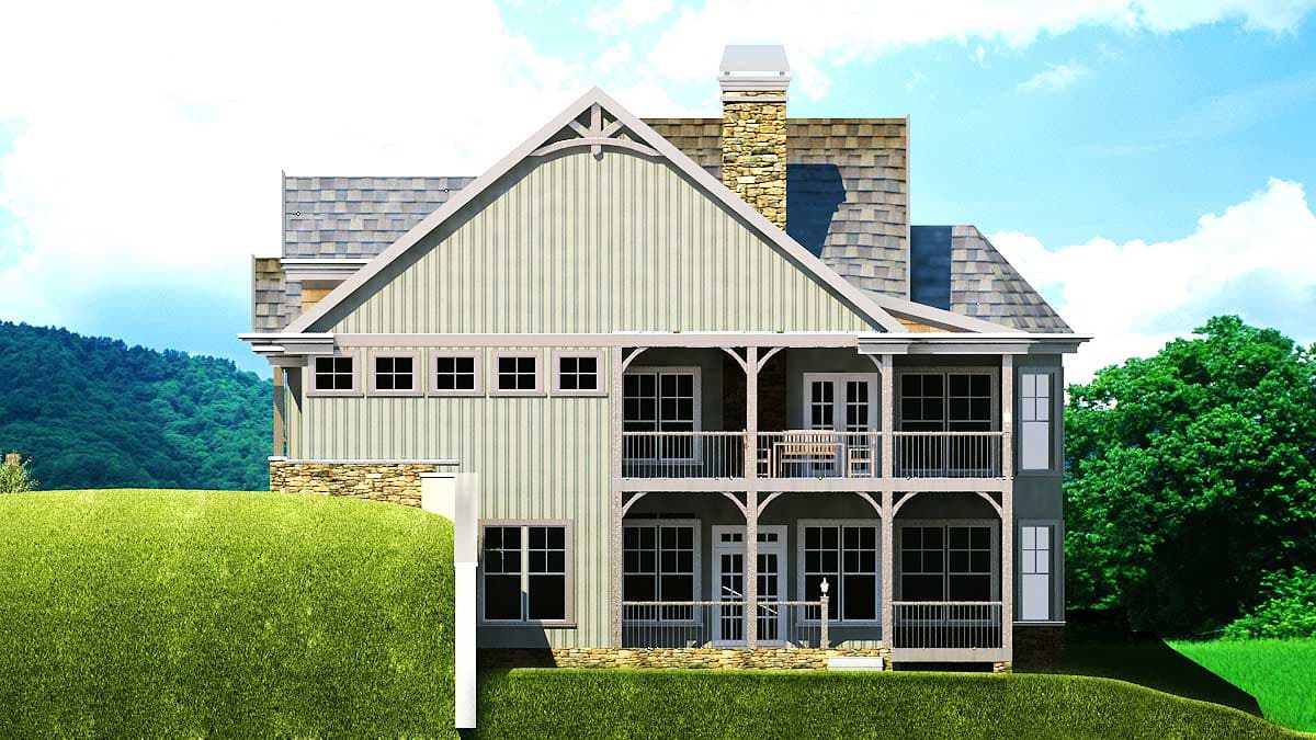 Plan 92322MX: Lake House Plan With 4 Bunks and 3 Bedrooms - 2347 Sq Ft - Image #14 - Cottage, Country, Mountain, Rustic
