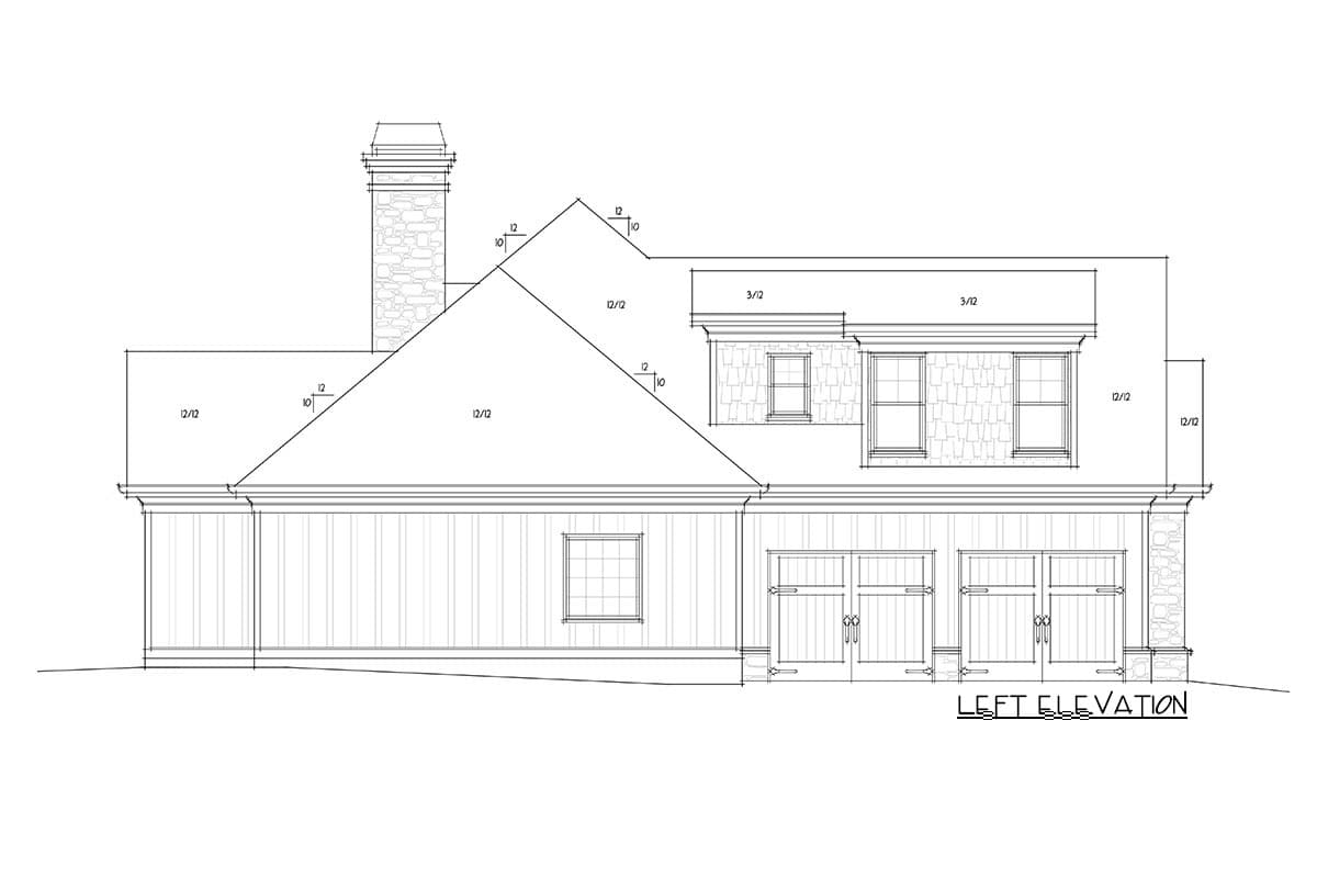 Plan 92326MX: Rustic Mountain Cottage with Vaulted Family Room - Image #4 - Cottage, Country, Craftsman, Mountain, Rustic