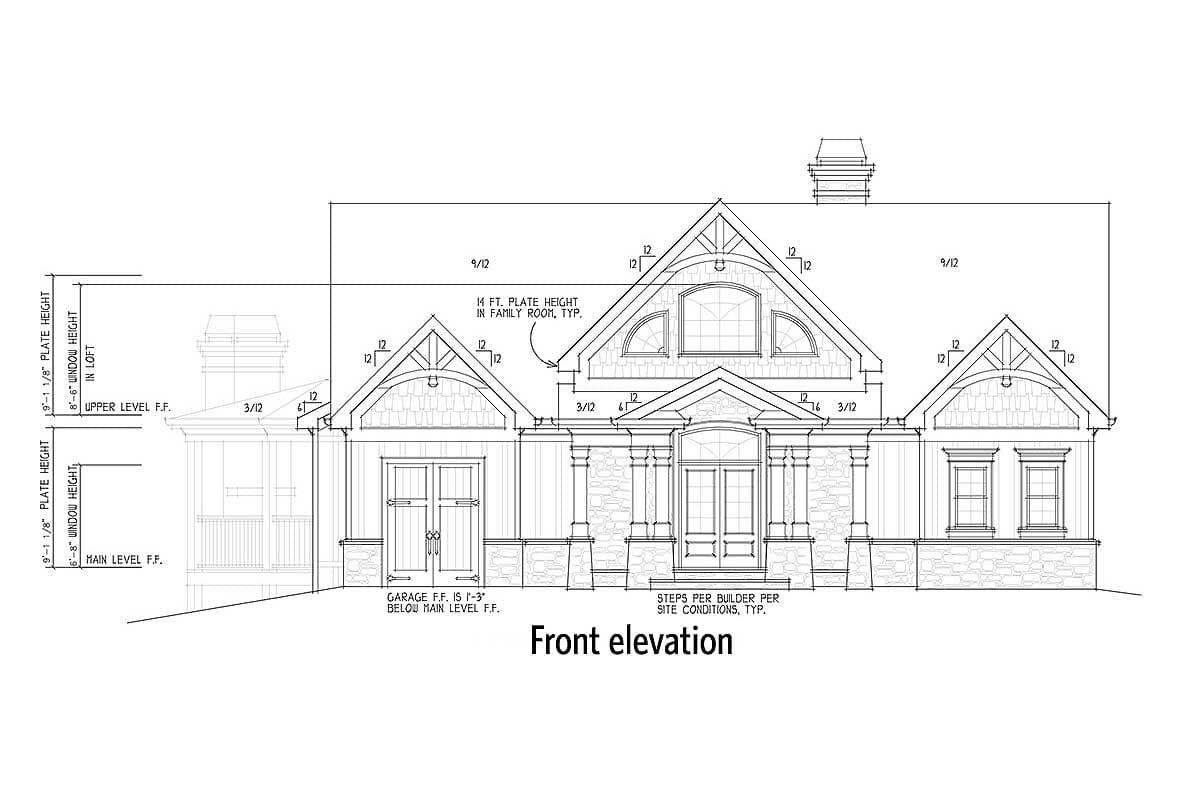Plan 92328MX: Mountain (or Lake) House Plan with Outdoor Fireplace and Vaulted Ceilings - 2401 Sq Ft - Image #16 - Cabin, Cottage, Country, Craftsman, Mountain, Rustic