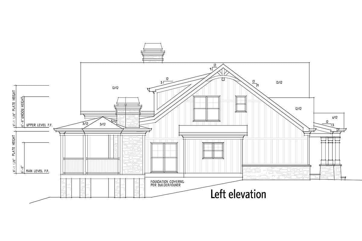 Plan 92328MX: Mountain (or Lake) House Plan with Outdoor Fireplace and Vaulted Ceilings - 2401 Sq Ft - Image #17 - Cabin, Cottage, Country, Craftsman, Mountain, Rustic