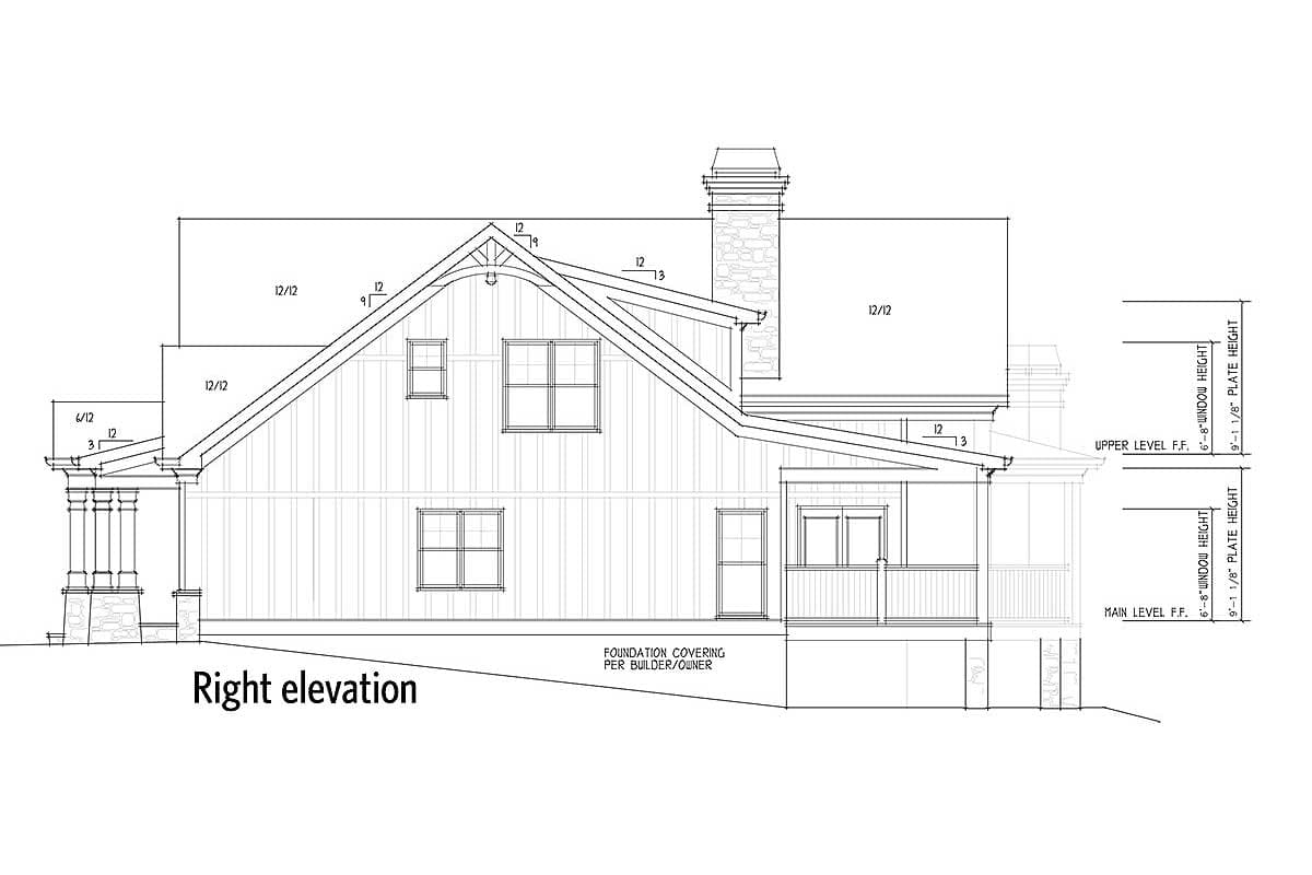 Plan 92328MX: Mountain (or Lake) House Plan with Outdoor Fireplace and Vaulted Ceilings - 2401 Sq Ft - Image #19 - Cabin, Cottage, Country, Craftsman, Mountain, Rustic