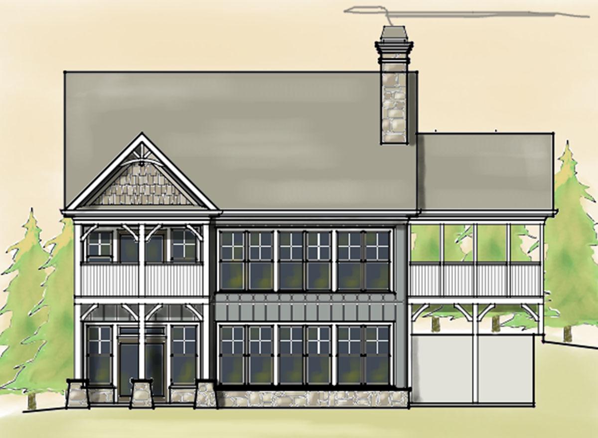 Plan 92334MX: Informal Lake House Plan - 2079 Sq Ft - Image #12 - Cabin, Cottage, Country