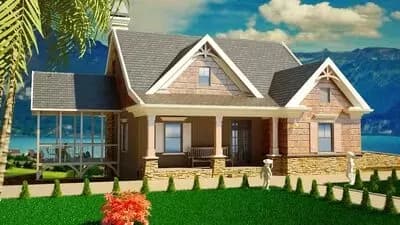 Informal Lake House Plan - 2079 Sq Ft